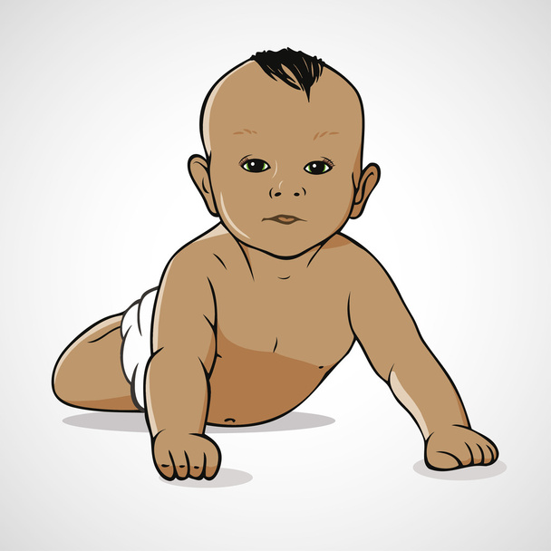 Adorable black baby - Вектор,изображение