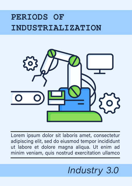 Icono del folleto Industria 3.0 - Vector, Imagen