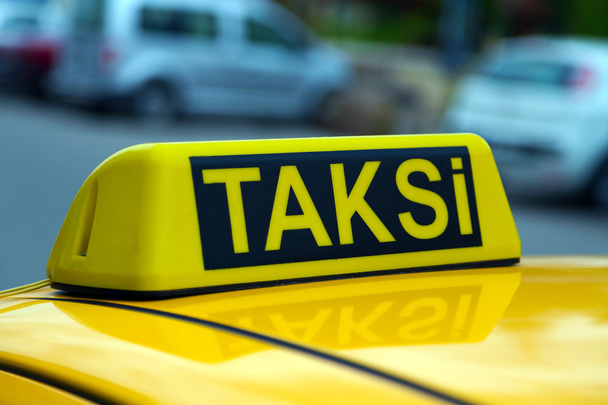 taxi istanbul yellow sign - Photo, Image