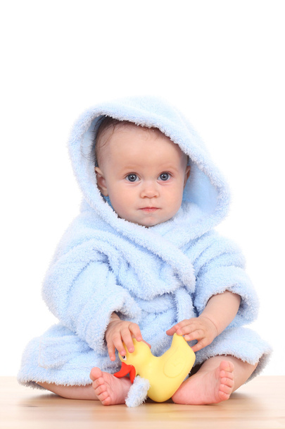 Baby in bathrobe - Foto, immagini