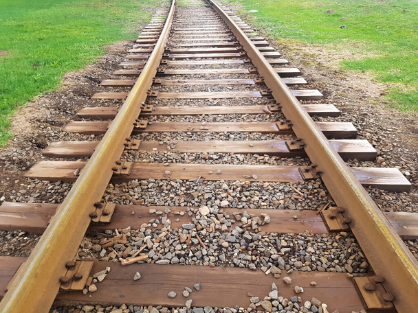 Demiryolu rayları. Kargo ve yolcu taşımacılığı, iş ve iletişim, endüstri - Fotoğraf, Görsel