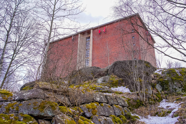 The water tower on Battery Mountain is a tower built in 1930 on the territory of the East Vyborg fortifications. - Foto, Imagem