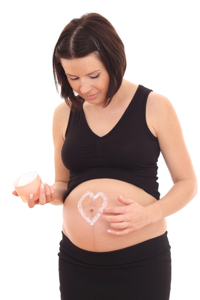 zwangere lichaamsverzorging - Foto, afbeelding