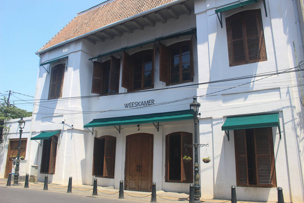 historical tour of the old town of Weeskamer's ancient building with a unique architecture and classic European style, in the city of Semarang. - Fotó, kép