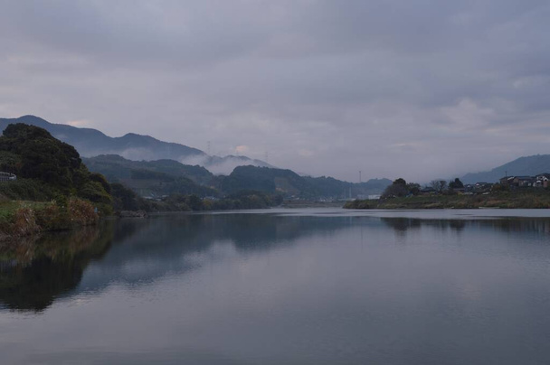 The Four Seasons of the Chikugo River Fukuoka prefecture Jpan / The Chikugo River is the largest river in the Kyushu Japan for 143.0 kilometers. - Photo, Image