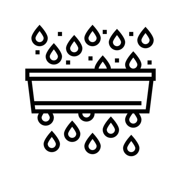 Ilustração do vetor ícone da linha de purificação e poluição da água - Vetor, Imagem