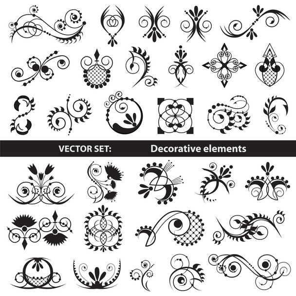 Vector set - decorative elements - Vector, Image