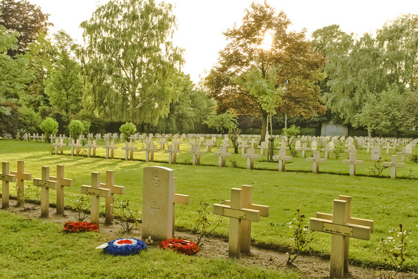 Cementerio francés de la Primera Guerra Mundial en Flandes belgium
. - Foto, Imagen