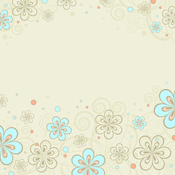 background with floral ornaments - Vector, afbeelding
