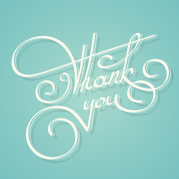 Calligraphy thank you text - Vector, Image