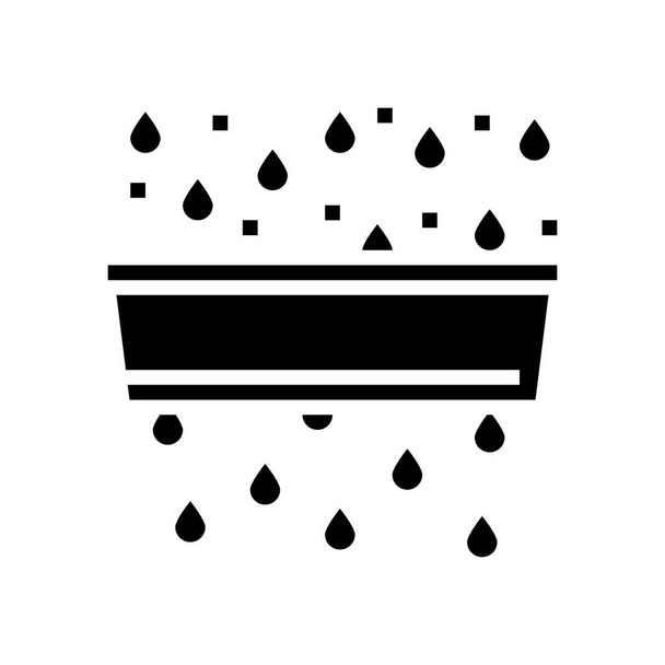 purificación del agua y contaminación glifo icono vector ilustración - Vector, imagen