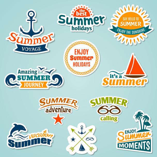 Summer element sticker - Vector, imagen