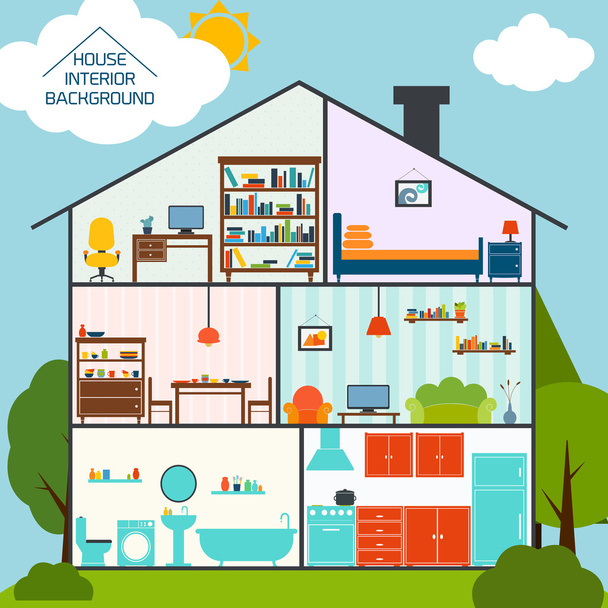 House interior background - Vector, Image