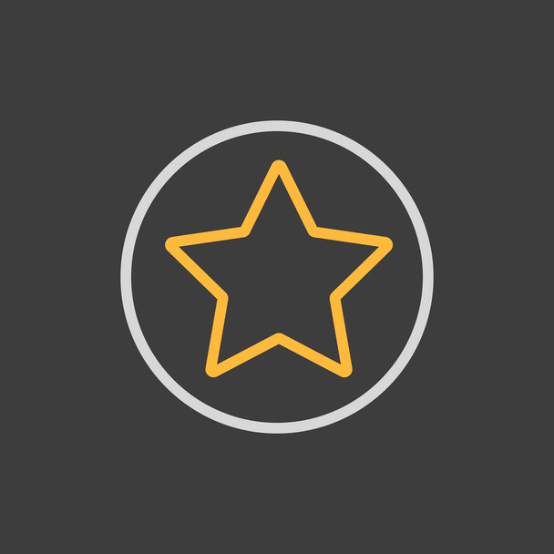 Aggiungi all'icona vettoriale preferita su sfondo scuro, simbolo della stella. Simbolo grafico per la musica e il suono sito web e apps design, logo, app, UI - Vettoriali, immagini