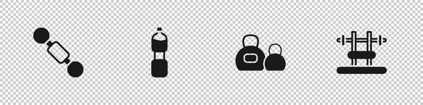 Встановити "Dumbbell", "Пляшку води", "Kettlebell" і "Bench" з іконою варбеля. Вектор. - Вектор, зображення