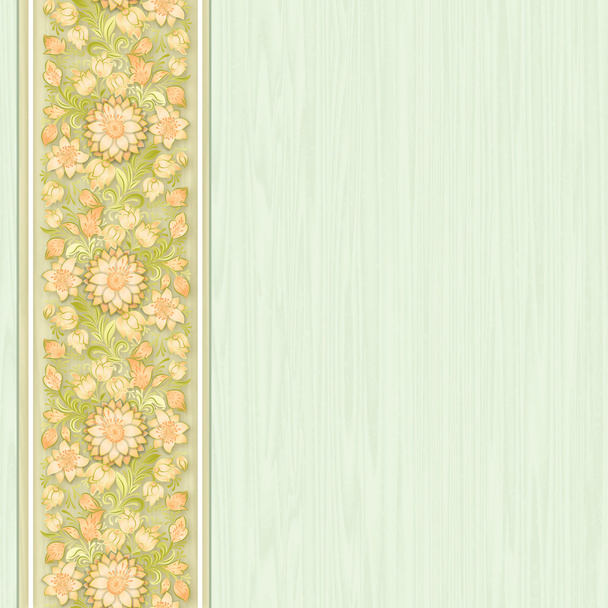 papier peint vert avec ornement floral
 - Vecteur, image