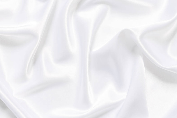 Bianco sfondo tessuto astratto con onde morbide. - Foto, immagini