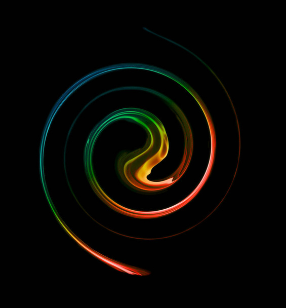 Fondo de anillo abstracto con fondo giratorio luminoso. Espiral brillante. marco redondo brillo. Espacio para tu mensaje. - Foto, Imagen