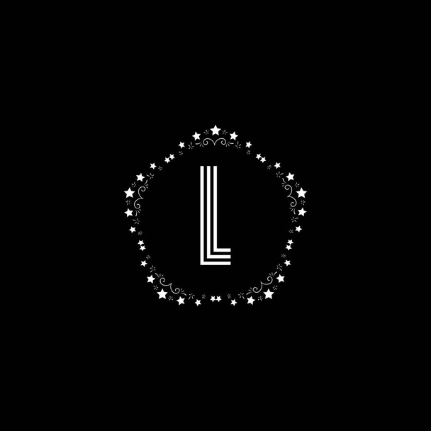 L уникальный абстрактный геометрический дизайн логотипа - Вектор,изображение