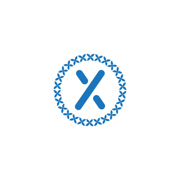 X Einzigartiges abstraktes geometrisches Logo-Design - Vektor, Bild