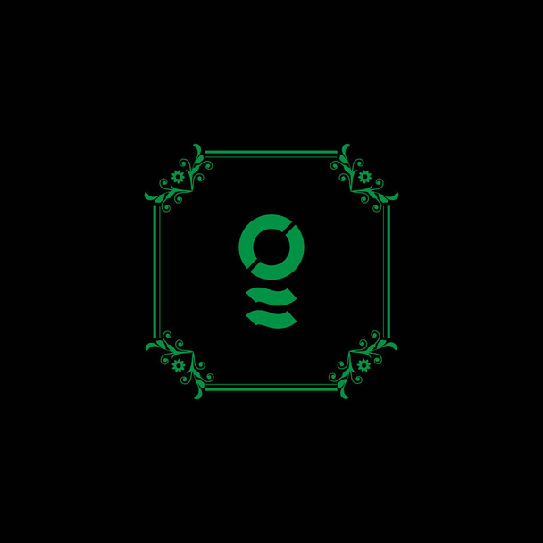 O Ainutlaatuinen abstrakti geometrinen logo suunnittelu - Vektori, kuva