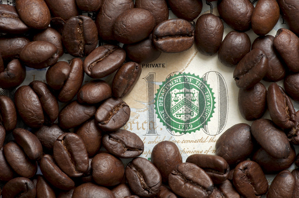 Chicchi di caffè in banconota
 - Foto, immagini