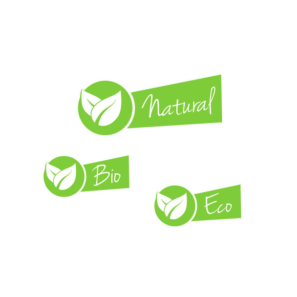 Natural, Bio & Eco Labels Vector - Vektor, kép