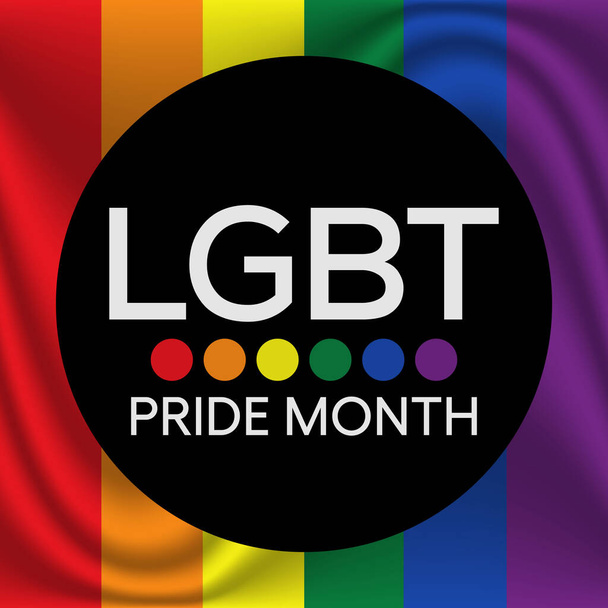 Vector illustration on the theme of LGBTQ pride month observed each year in June. - Вектор,изображение