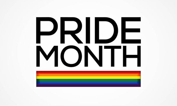 Vector illustration on the theme of LGBTQ pride month observed each year in June. - Vector, Image