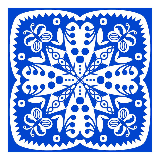 Moroccan geometrical interior patchwork. Azulejo moroccan wallpaper - Vector, Image