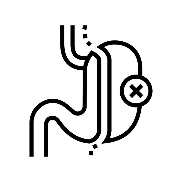 resección de manga línea bariátrica icono vector ilustración - Vector, Imagen