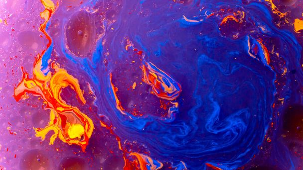 macro fotografía pintura acrílica en agua y aceite - Foto, imagen