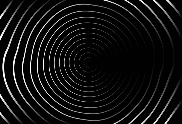 Abstract vierkante zwarte en witte kleur ring. Abstracte vectorillustratie voor geluidsgolf, Monochrome graphic. - Vector, afbeelding