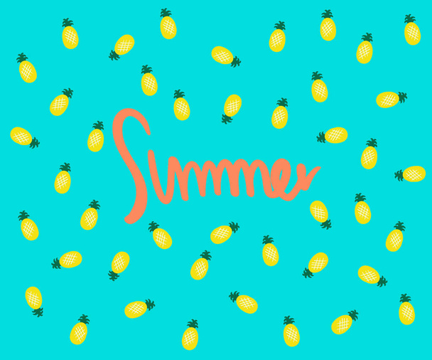 Padrão de verão colorido com elementos de praia desenhados à mão. Design de impressão de moda, ilustração vetorial - Vetor - Vetor, Imagem