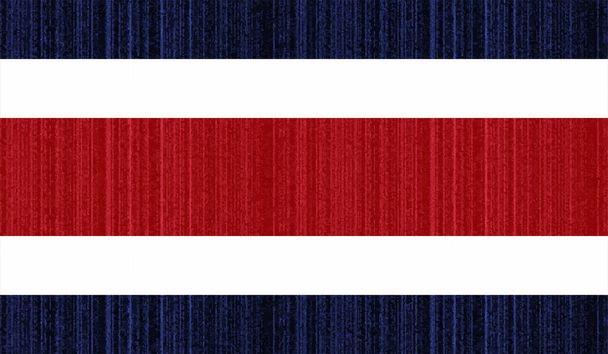 Bandiera Costa Rica con sventolando grunge texture. Sfondo vettoriale. - Vettoriali, immagini