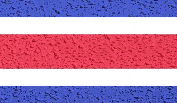 Drapeau du Costa Rica avec texture grunge ondulée. Fond vectoriel. - Vecteur, image