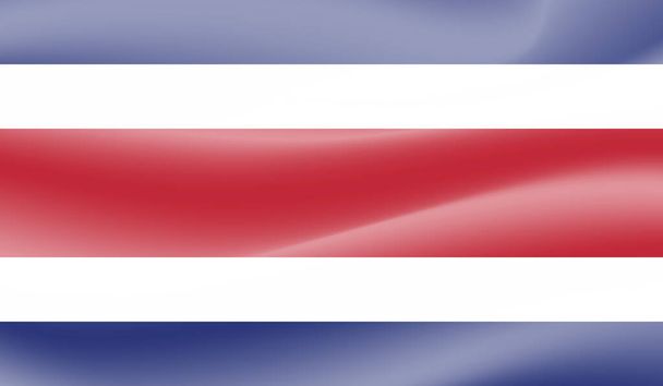 Costa Rica flag with waving grunge texture. Vector background. - Vector, Image