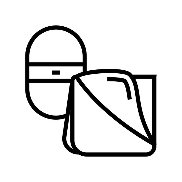 cancellini per camoscio e nubuck linea icona vettoriale illustrazione - Vettoriali, immagini