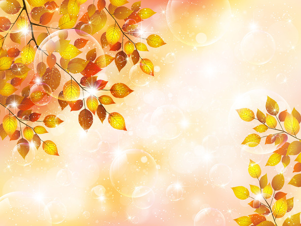 Пейзаж кленовой листвы
 - Вектор,изображение