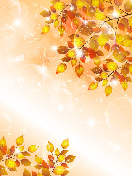 Пейзаж кленовой листвы
 - Вектор,изображение