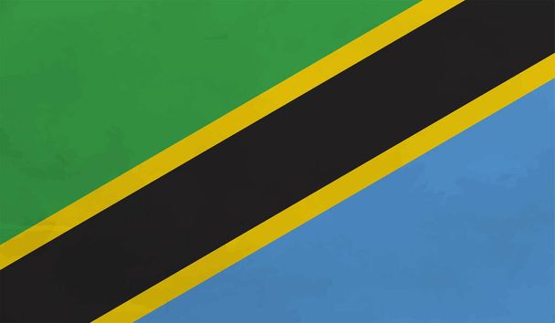 The flag of the African country Tanzania - Vector, Image