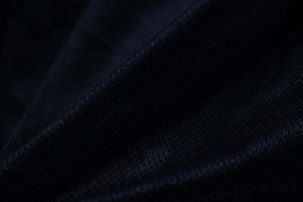 dark blue fabric wrinkled as background close-up - Foto, Imagem