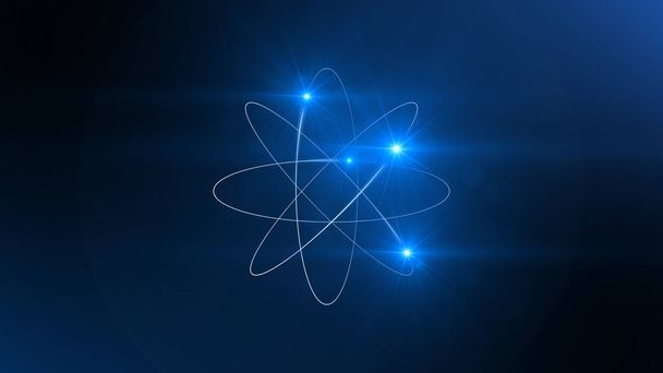 modello di luce astratta atomo, resa illustrazione 3d - Foto, immagini