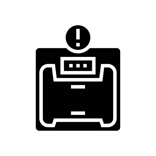 exceso de peso línea bariátrica icono vector ilustración - Vector, Imagen