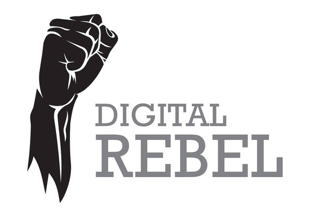 Wektorowa ilustracja koncepcji cyfrowej rebelii - Wektor, obraz