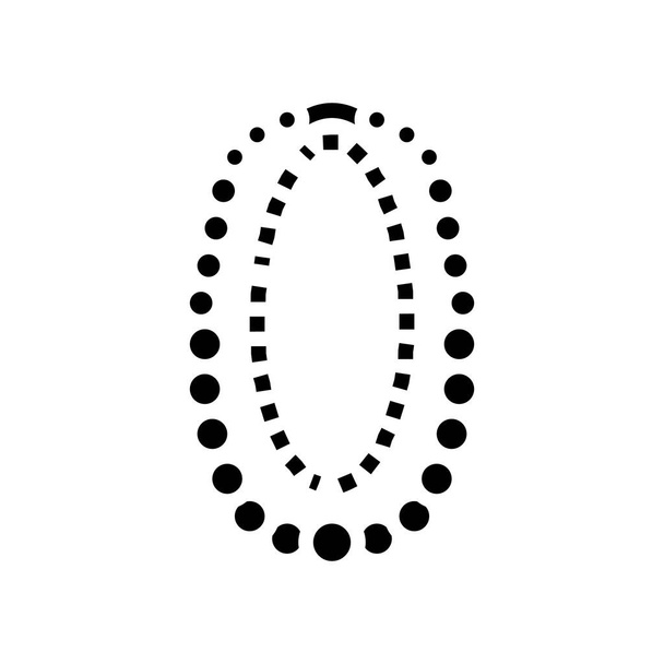 abalorios línea de joyería icono vector ilustración - Vector, Imagen