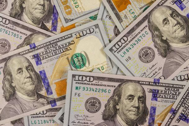 Background of one hundred dollar bills - Photo, Image
