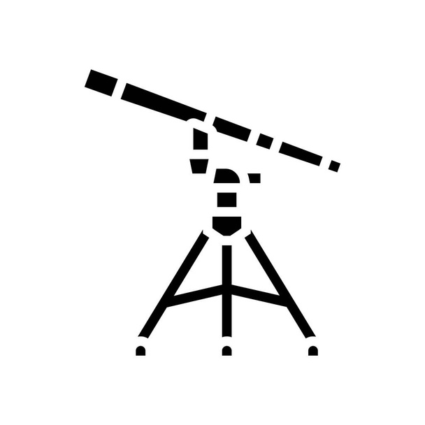 refractor planetario línea icono vector ilustración - Vector, Imagen