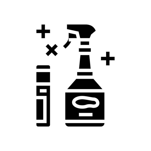 illustration vectorielle d'icône de ligne d'entretien de chaussures de nettoyage unique - Vecteur, image