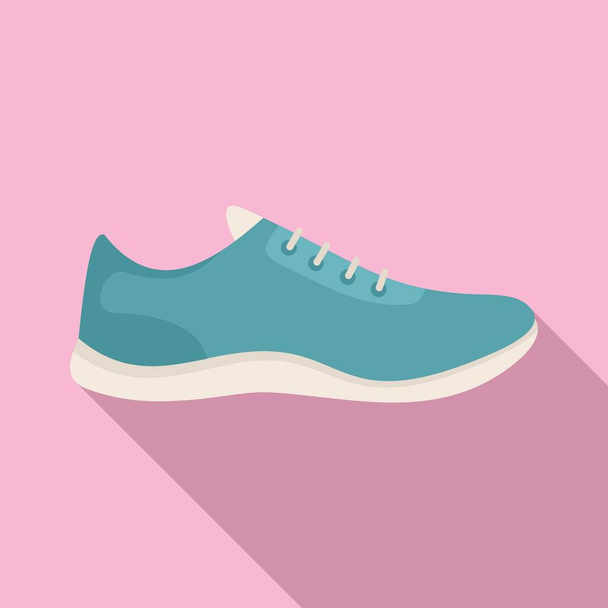 Sport shoe icon, flat style - ベクター画像